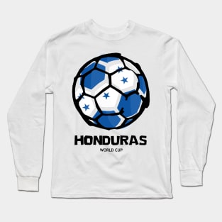 Honduras Football Country Flag Long Sleeve T-Shirt